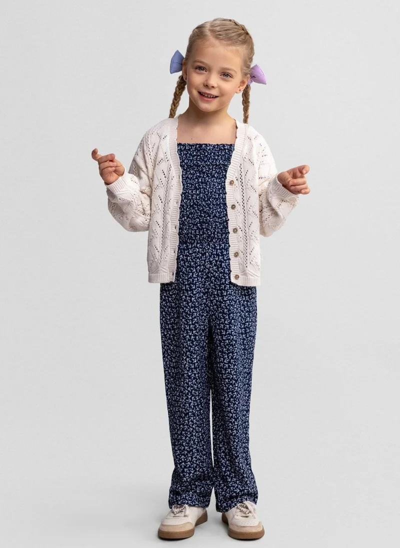 مينوتي Girls white cotton button front cardigan long sleeve 3m to 7 years